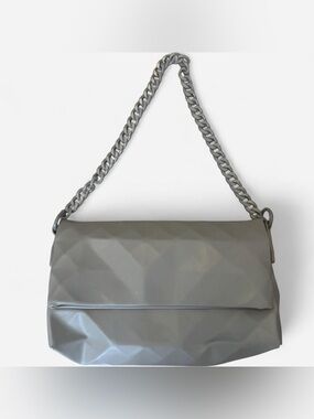 Stylish Beige Chain-Handle Shoulder Bag